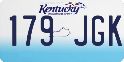 KY license plate 179JGK