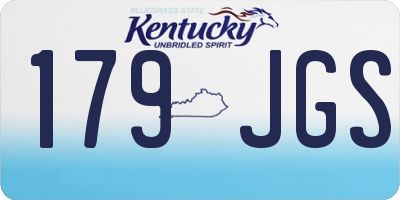 KY license plate 179JGS