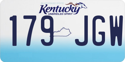 KY license plate 179JGW