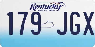 KY license plate 179JGX