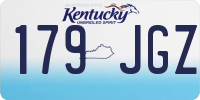KY license plate 179JGZ