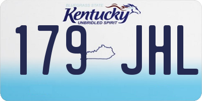 KY license plate 179JHL