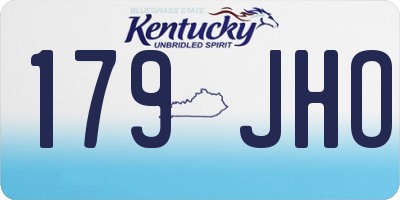KY license plate 179JHO