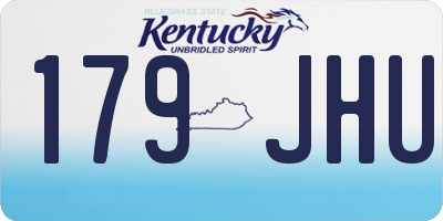 KY license plate 179JHU