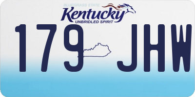 KY license plate 179JHW