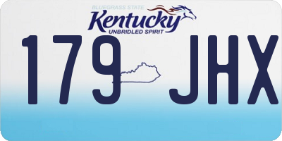 KY license plate 179JHX