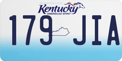KY license plate 179JIA