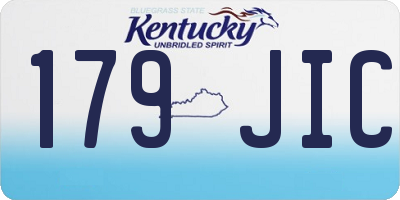 KY license plate 179JIC