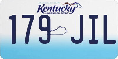 KY license plate 179JIL