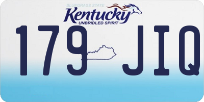 KY license plate 179JIQ