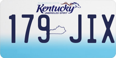KY license plate 179JIX