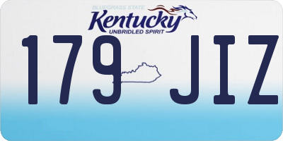 KY license plate 179JIZ