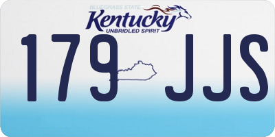 KY license plate 179JJS