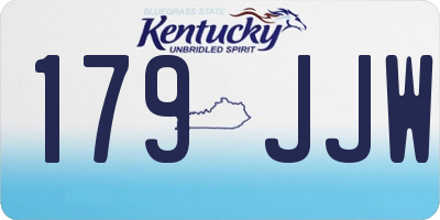 KY license plate 179JJW
