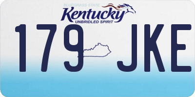 KY license plate 179JKE