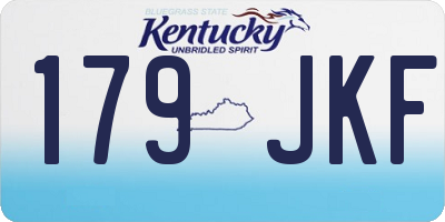 KY license plate 179JKF