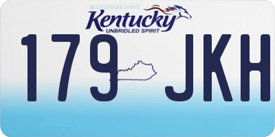 KY license plate 179JKH