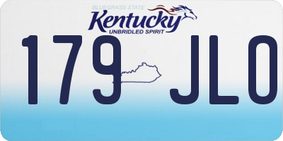 KY license plate 179JLO