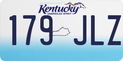KY license plate 179JLZ