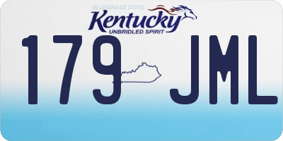 KY license plate 179JML