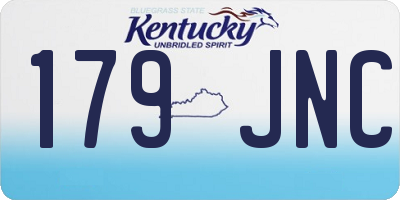 KY license plate 179JNC
