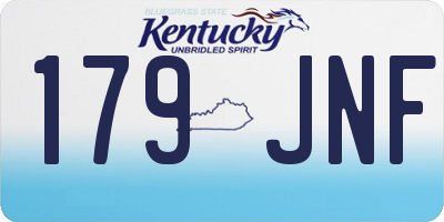 KY license plate 179JNF