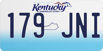 KY license plate 179JNI