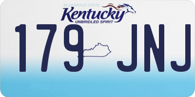 KY license plate 179JNJ