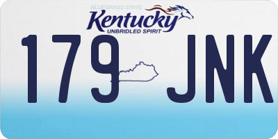 KY license plate 179JNK
