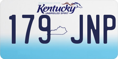 KY license plate 179JNP
