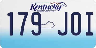 KY license plate 179JOI