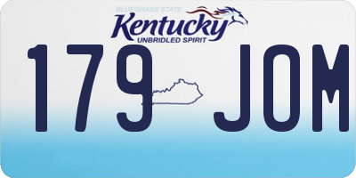 KY license plate 179JOM
