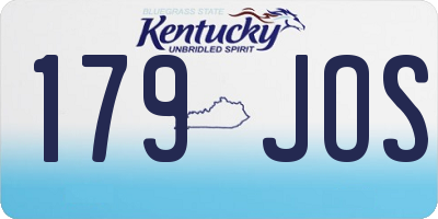 KY license plate 179JOS