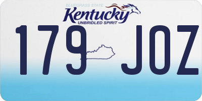 KY license plate 179JOZ