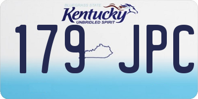 KY license plate 179JPC