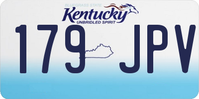 KY license plate 179JPV
