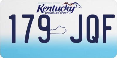 KY license plate 179JQF