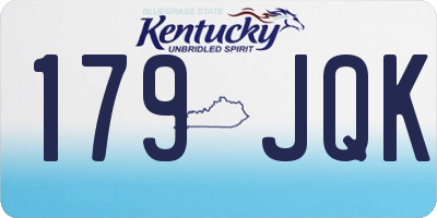 KY license plate 179JQK