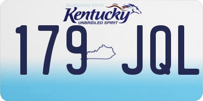KY license plate 179JQL