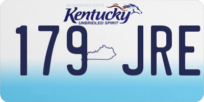 KY license plate 179JRE