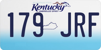 KY license plate 179JRF