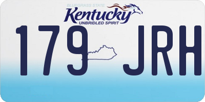 KY license plate 179JRH