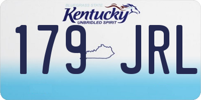KY license plate 179JRL