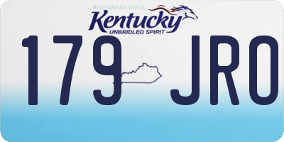 KY license plate 179JRO