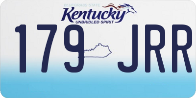 KY license plate 179JRR