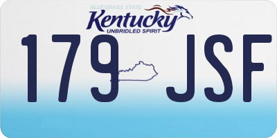 KY license plate 179JSF