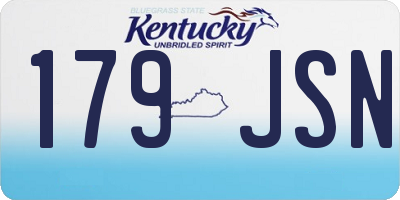 KY license plate 179JSN
