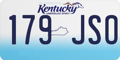 KY license plate 179JSO