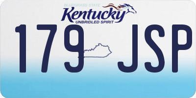 KY license plate 179JSP