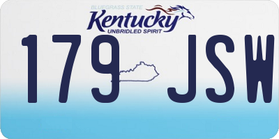 KY license plate 179JSW